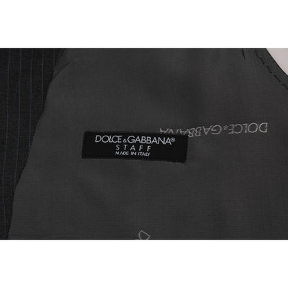 Dolce & Gabbana Gray STAFF Cotton Striped Vest 1728,20% Viscose,67345645728,Clothing,Dolce & Gabbana,Gray,IT50 | L,Material: 80% Cotton,Men,Men - Clothing,New with tags,Suits & Blazers - Clothing,Vests - Men - Clothing,Waistcoats - Suits & Blazers - Cloth