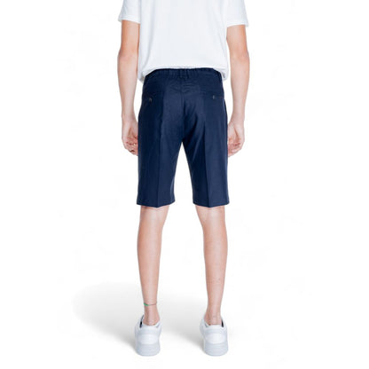 Antony Morato Blue Linen Bermuda Shorts