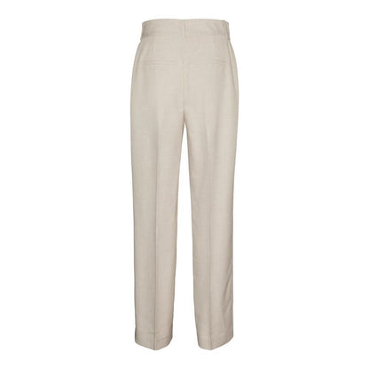 Vero Moda Gray Polyester Casual Pants