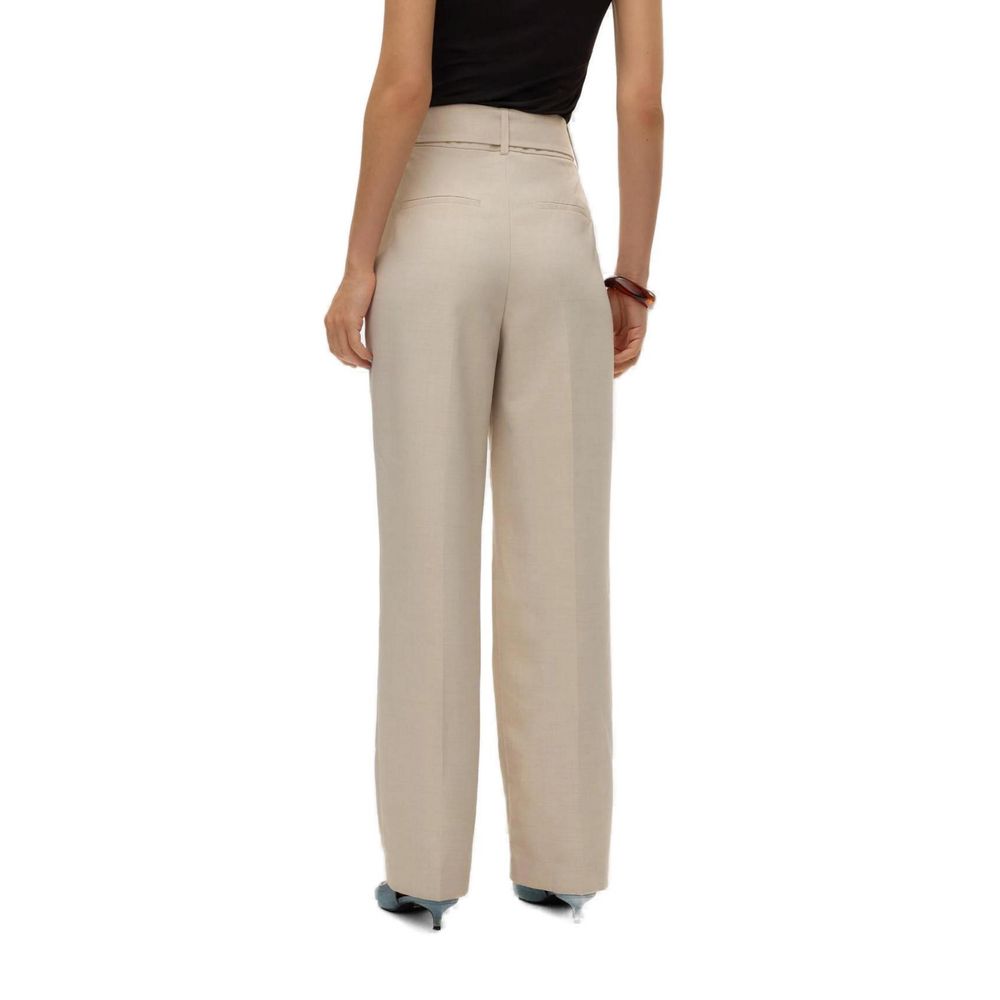 Vero Moda Gray Polyester Casual Pants