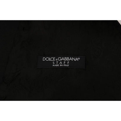 Dolce & Gabbana Black STAFF Cotton Vest 1728,20% Viscose,67345645728,Black,Clothing,Dolce & Gabbana,IT52 | XL,Material: 80% Cotton,Men,Men - Clothing,New with tags,Suits & Blazers - Clothing,Vests - Men - Clothing,Waistcoats - Suits & Blazers - Clothing