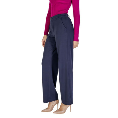 Street One Blue Viscose Casual Pants