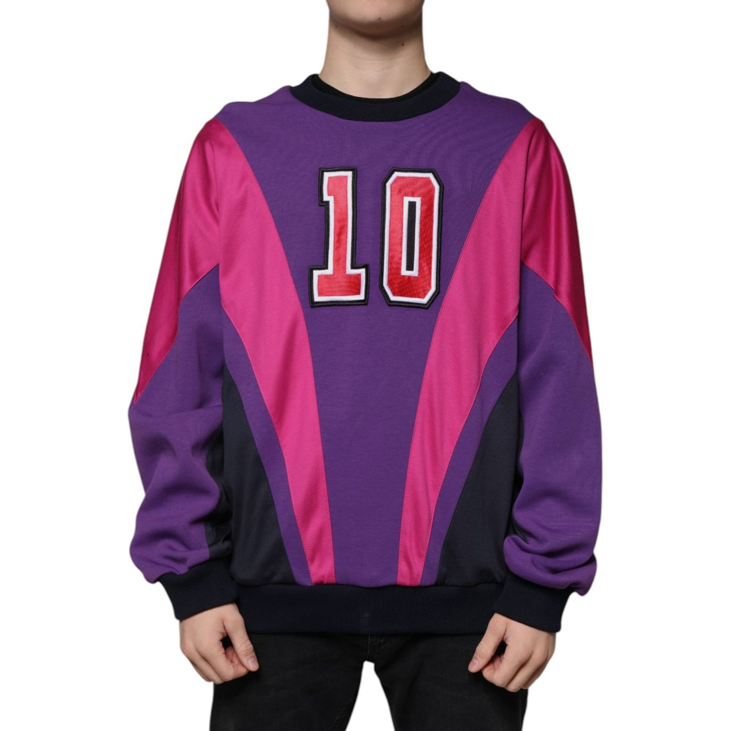 Dolce & Gabbana Multicolor Crew Neck Men Sweatshirt Sweater