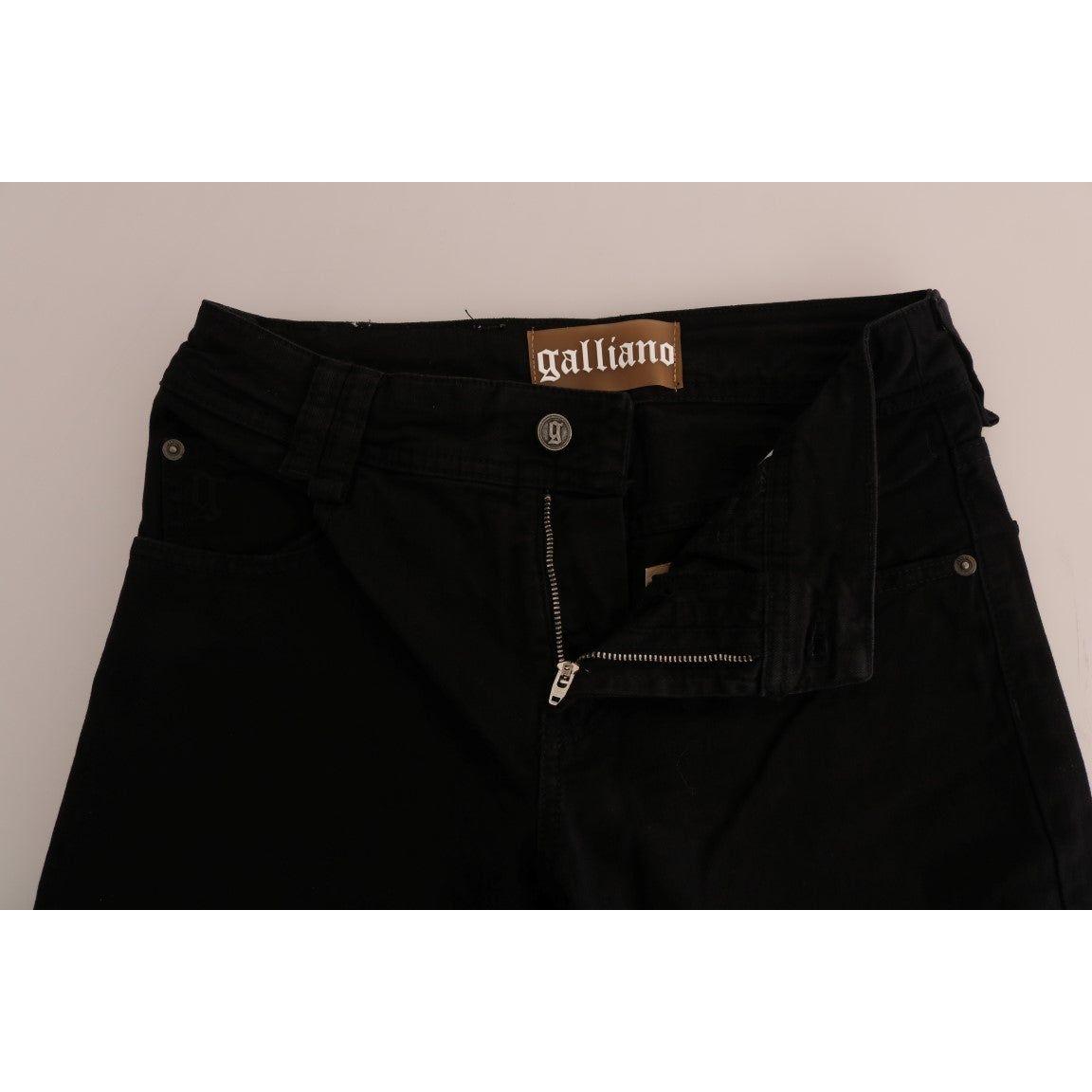 John Galliano Black Cotton Denim Stretch Regular Fit Jeans 1% Elastane,1728,67345645728,Black,Clothing,Jeans & Pants - Women - Clothing,Jeans Denim - Clothing,John Galliano,Material: 99% Cotton,New with tags,Relaxed Fit Jeans - Jeans Denim - Clothing,Skin