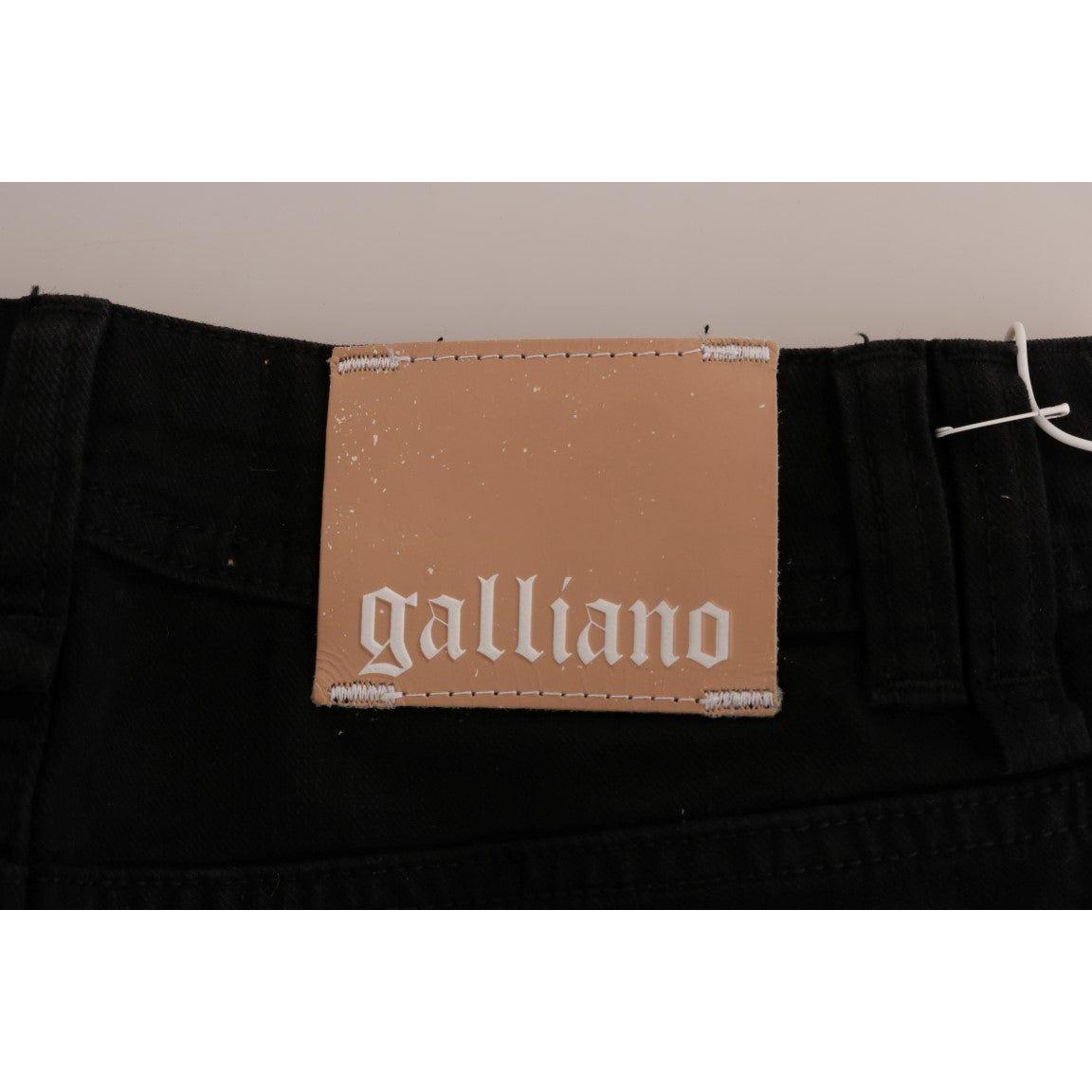 John Galliano Black Cotton Denim Stretch Regular Fit Jeans 1% Elastane,1728,67345645728,Black,Clothing,Jeans & Pants - Women - Clothing,Jeans Denim - Clothing,John Galliano,Material: 99% Cotton,New with tags,Relaxed Fit Jeans - Jeans Denim - Clothing,Skin
