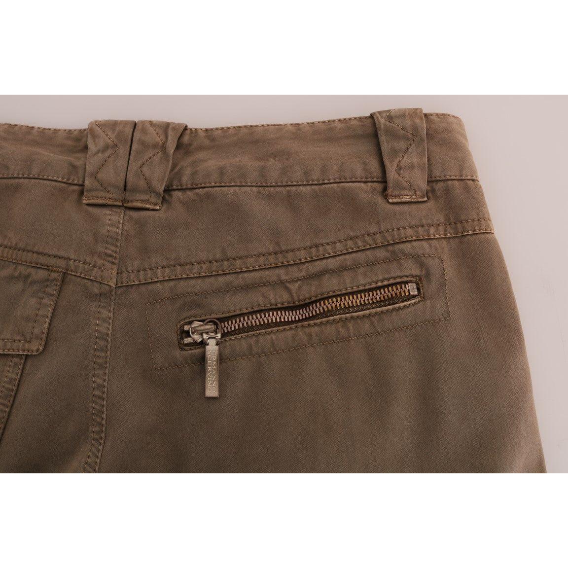 Ermanno Scervino Chic Brown Casual Cotton Pants Ermanno Scervino