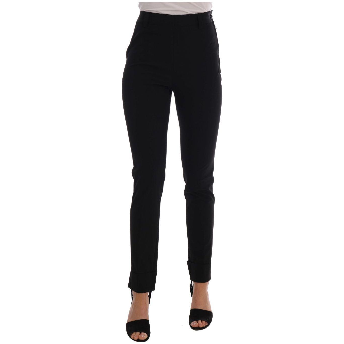 Ermanno Scervino Black Stretch Leggings Pants Ermanno Scervino