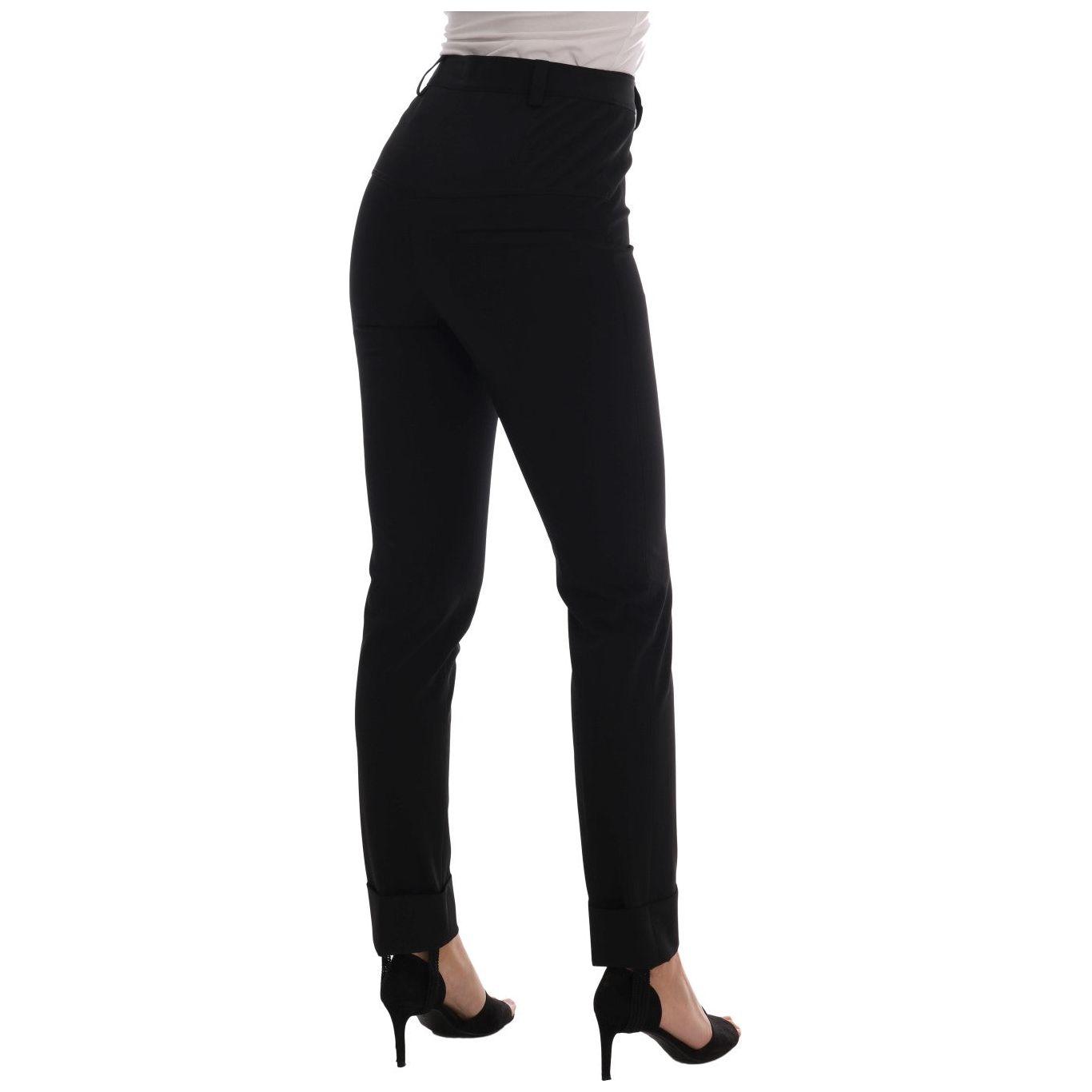 Ermanno Scervino Black Stretch Leggings Pants Ermanno Scervino