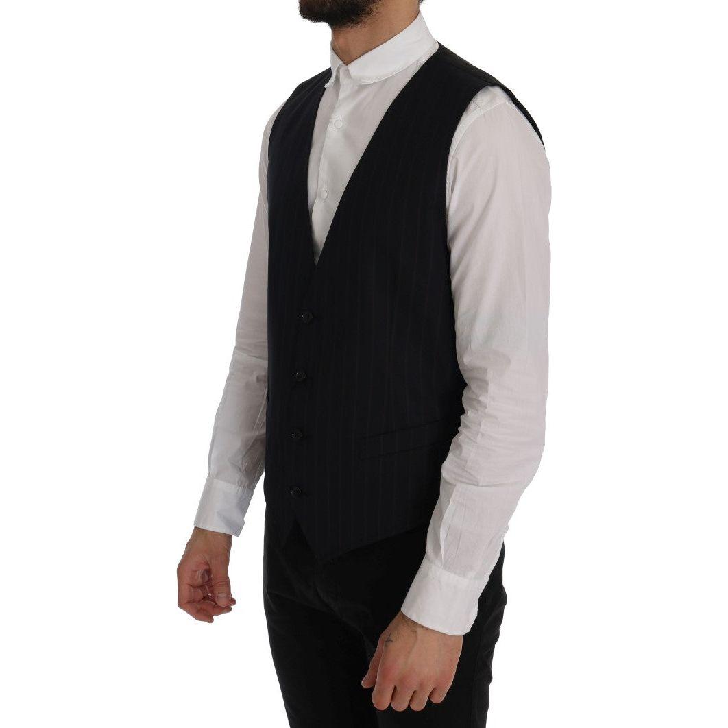 Dolce & Gabbana Blue Wool Stretch Vest 1728,3% Elastane,67345645728,Blue,Clothing,Dolce & Gabbana,IT50 | L,Material: 97% Wool,Men,Men - Clothing,New with tags,Suits & Blazers - Clothing,Vests - Men - Clothing,Waistcoats - Suits & Blazers - Clothing