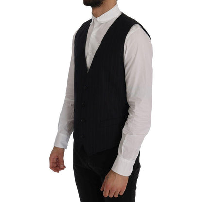Dolce & Gabbana Blue Wool Stretch Vest 1728,3% Elastane,67345645728,Blue,Clothing,Dolce & Gabbana,IT50 | L,Material: 97% Wool,Men,Men - Clothing,New with tags,Suits & Blazers - Clothing,Vests - Men - Clothing,Waistcoats - Suits & Blazers - Clothing