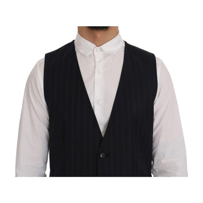 Dolce & Gabbana Blue Wool Stretch Vest 1728,3% Elastane,67345645728,Blue,Clothing,Dolce & Gabbana,IT50 | L,Material: 97% Wool,Men,Men - Clothing,New with tags,Suits & Blazers - Clothing,Vests - Men - Clothing,Waistcoats - Suits & Blazers - Clothing