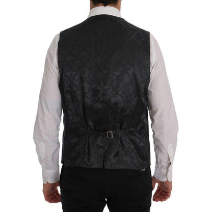 Dolce & Gabbana Gray Wool Stretch Vest 1728,3% Elastane,67345645728,Clothing,Dolce & Gabbana,Gray,IT52 | XL,Material: 97% Wool,Men,Men - Clothing,New with tags,Suits & Blazers - Clothing,Vests - Men - Clothing,Waistcoats - Suits & Blazers - Clothing