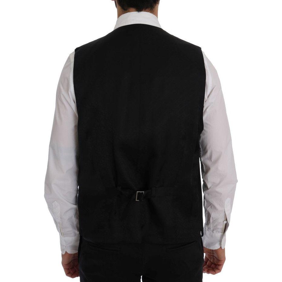 Dolce & Gabbana Black STAFF Wool Stretch Vest 1728,3% Elastane,67345645728,Black,Clothing,Dolce & Gabbana,IT50 | L,Material: 97% Wool,Men,Men - Clothing,New with tags,Suits & Blazers - Clothing,Vests - Men - Clothing,Waistcoats - Suits & Blazers - Clothin