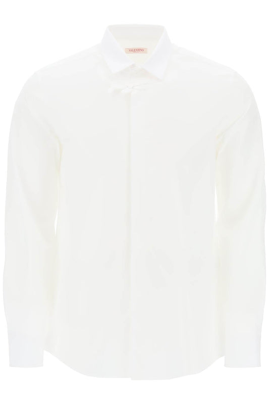 Valentino Garavani Valentino Garavani poplin shirt with flower patch detail