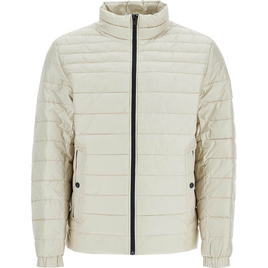 Boss light beige quilted jacket with zip