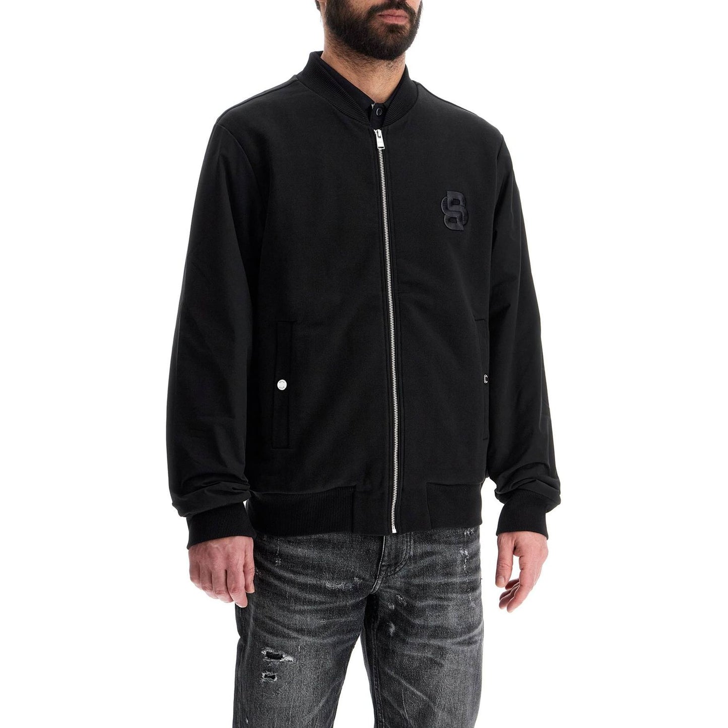 Boss black zip bomber sweatshirt c-salieri 23