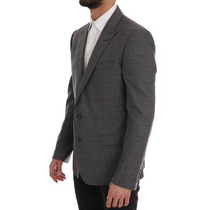 Dolce & Gabbana Gray Wool MARTINI Slim Blazer