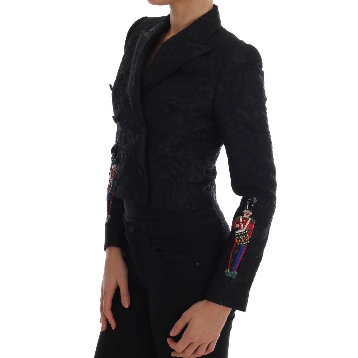 Dolce & Gabbana Black Brocade Blazer Jacket