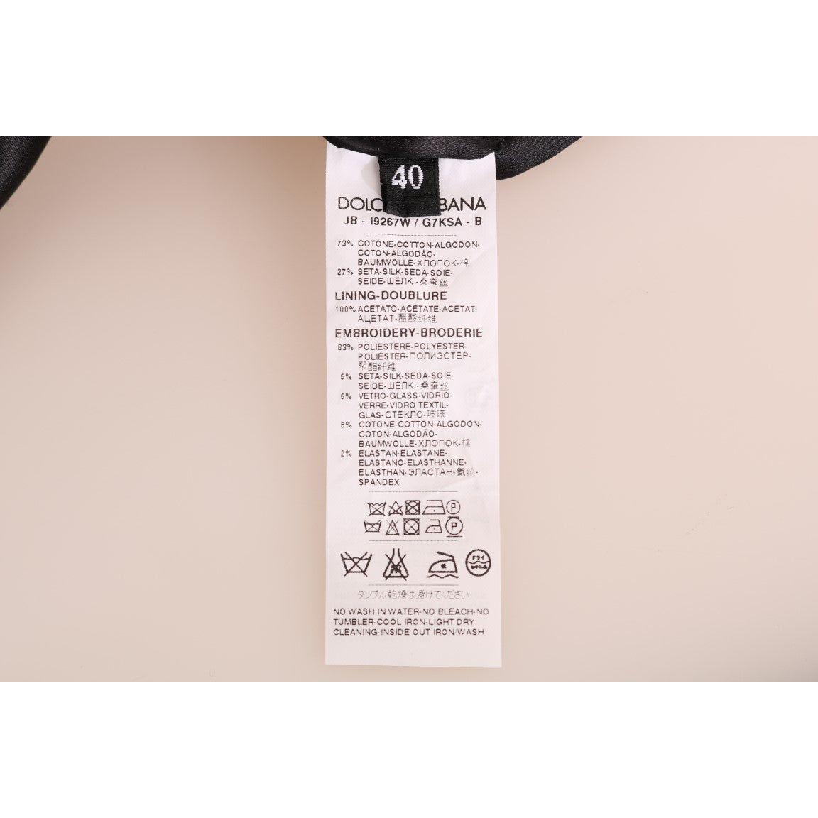 سترة دولتشي آند غابانا Enchanted Sequined Black Brocade