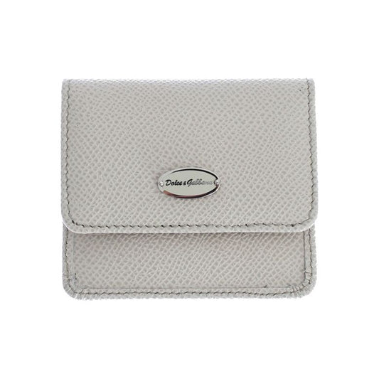 Dolce & Gabbana White Dauphine Leather Case Wallet