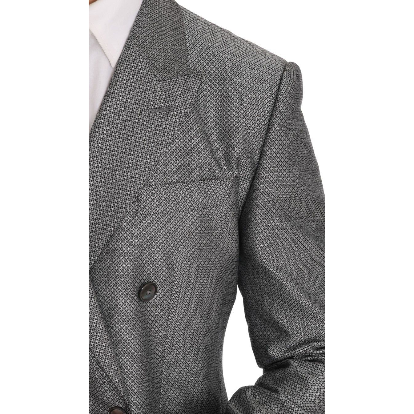 Dolce & Gabbana Black Stretch Crystal Bee Slim Fit Suit