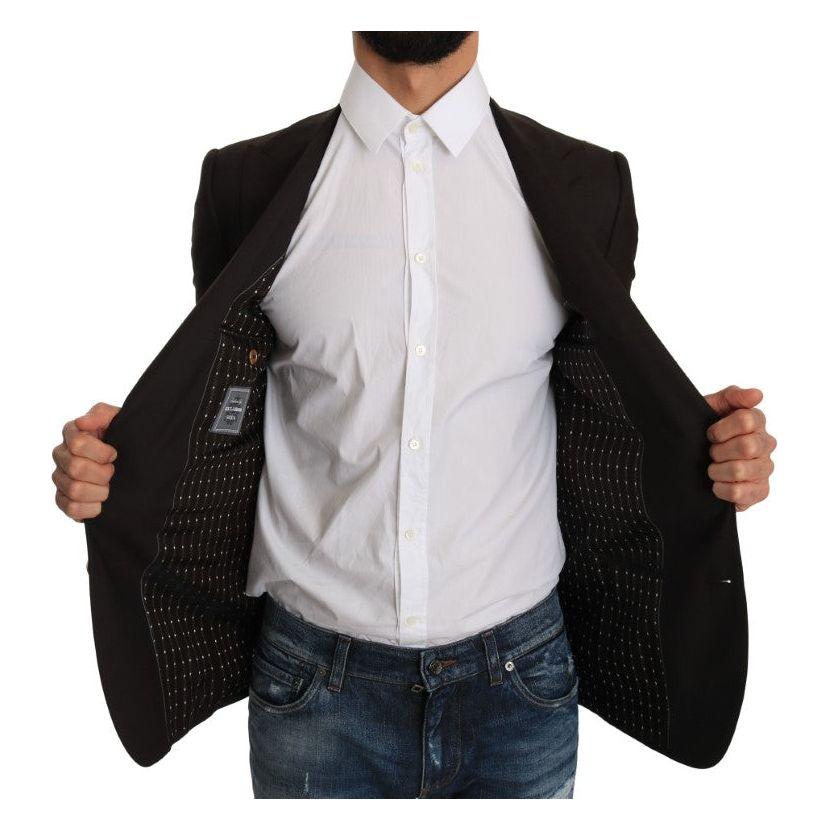 Dolce & Gabbana Brown Wool SICILIA Jacket Coat Blazer 1728,67345645728,Blazers - Men - Clothing,Blazers - Suits & Blazers - Clothing,Brown,Clothing,Dolce & Gabbana,IT44 | XS,Material: 100% lana virgen,Men,Men - Clothing,New with tags,Suits & Blazers - Clo