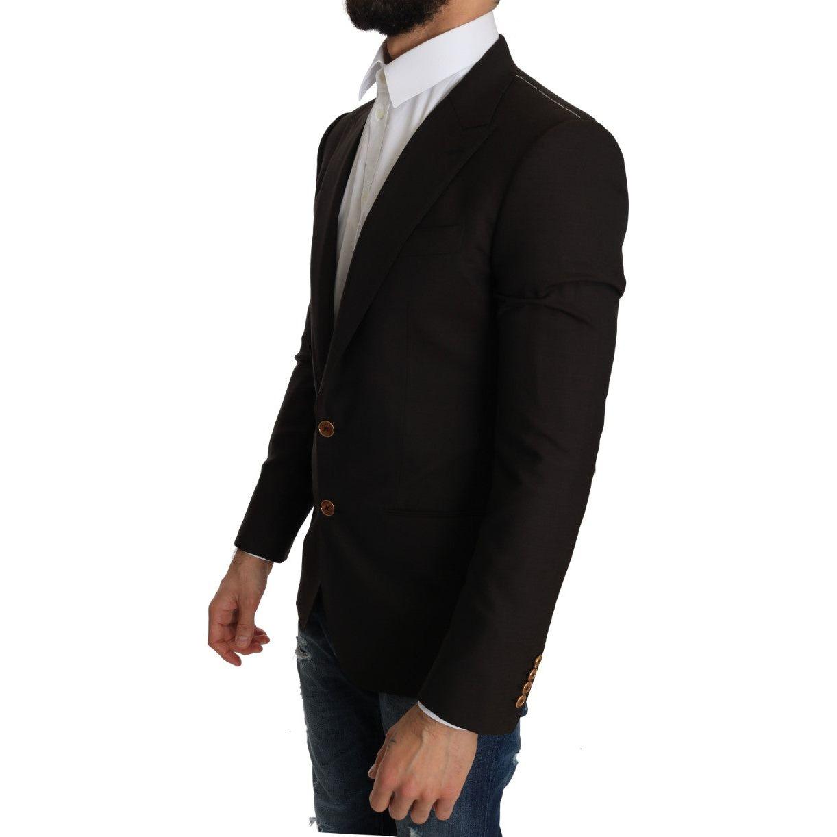 Dolce & Gabbana Brown Wool SICILIA Jacket Coat Blazer