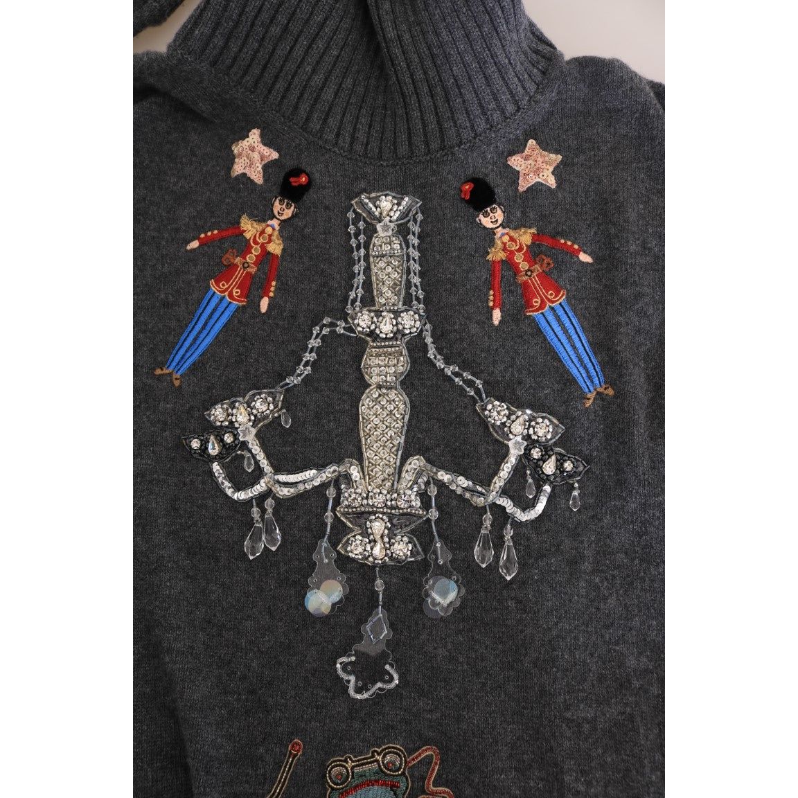 Dolce & Gabbana Enchanted Crystal Turtleneck Sweater Dolce & Gabbana