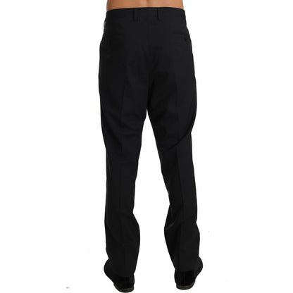 Dolce & Gabbana Black Wool Stretch Formal Trousers 1728,3% Stretch,67345645728,Black,Clothing,Dolce & Gabbana,Dress Pants - Pants - Clothing,IT54 | XXL,Jeans & Pants - Men - Clothing,Material: 97% Wool,Men,Men - Clothing,New with tags,Pants - Clothing