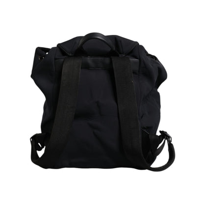 Dolce & Gabbana Black Neoprene Nylon DG Logo School Backpack Bag