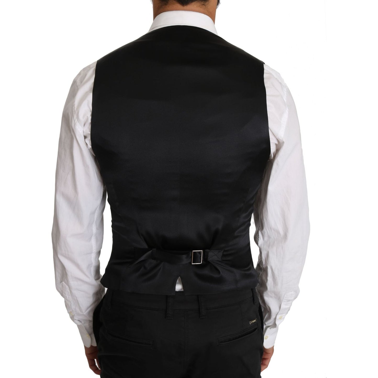 Dolce & Gabbana Gray Wool Double Breasted Waistcoat Vest 1728,67345645728,Clothing,Dolce & Gabbana,Gray,IT46 | S,Material: 100% Virgin wool,Men,Men - Clothing,New with tags,Suits & Blazers - Clothing,Vests - Men - Clothing,Waistcoats - Suits & Blazers - C
