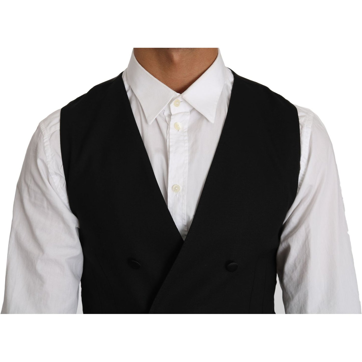Dolce & Gabbana Gray Wool Double Breasted Waistcoat Vest 1728,67345645728,Clothing,Dolce & Gabbana,Gray,IT46 | S,Material: 100% Virgin wool,Men,Men - Clothing,New with tags,Suits & Blazers - Clothing,Vests - Men - Clothing,Waistcoats - Suits & Blazers - C