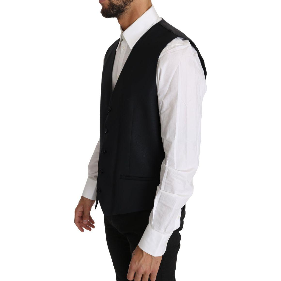 Dolce & Gabbana Gray Wool Silk Waistcoat Vest 12% Silk,1728,67345645728,Clothing,Dolce & Gabbana,Gray,IT52 | XL,Material: 88% Wool,Men,Men - Clothing,New with tags,Suits & Blazers - Clothing,Vests - Men - Clothing,Waistcoats - Suits & Blazers - Clothing