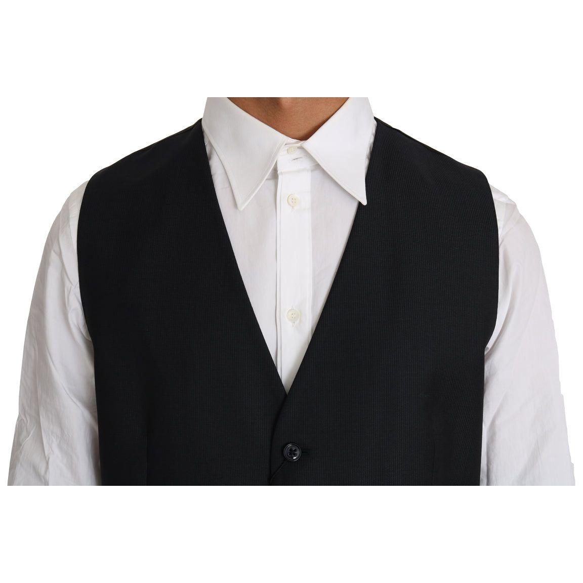 Dolce & Gabbana Gray Wool Silk Waistcoat Vest 12% Silk,1728,67345645728,Clothing,Dolce & Gabbana,Gray,IT52 | XL,Material: 88% Wool,Men,Men - Clothing,New with tags,Suits & Blazers - Clothing,Vests - Men - Clothing,Waistcoats - Suits & Blazers - Clothing