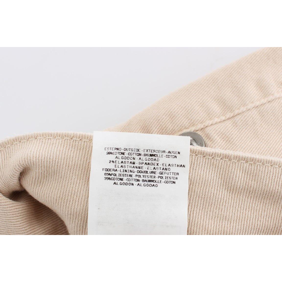 Cavalli Beige Wash Slim Fit Cotton Stretch Jeans Jeans & Pants