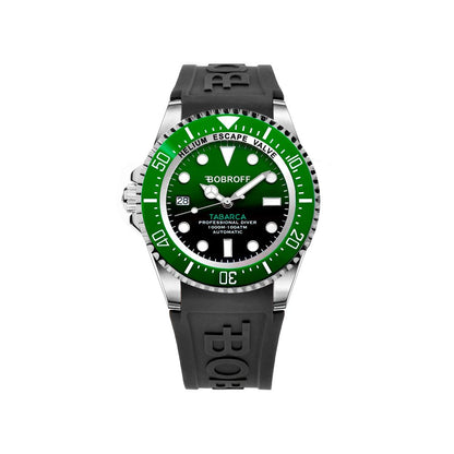 Bobroff Black Rubber Sport Watch
