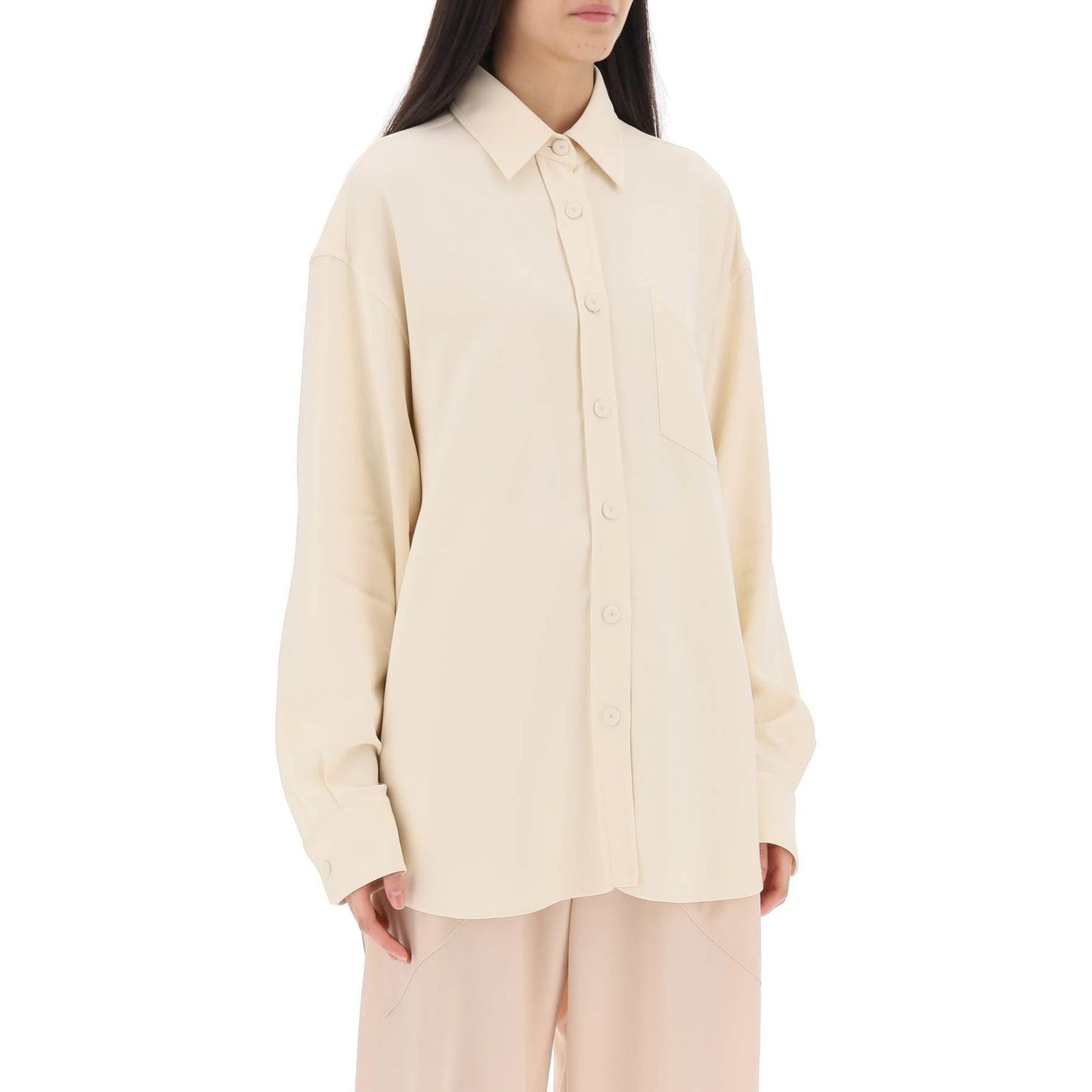 Stella McCartney oversized shirt in crepe jersey Topwear Stella McCartney