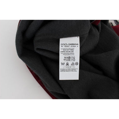 Dolce & Gabbana Red Knight Print Silk Blouse T-shirt