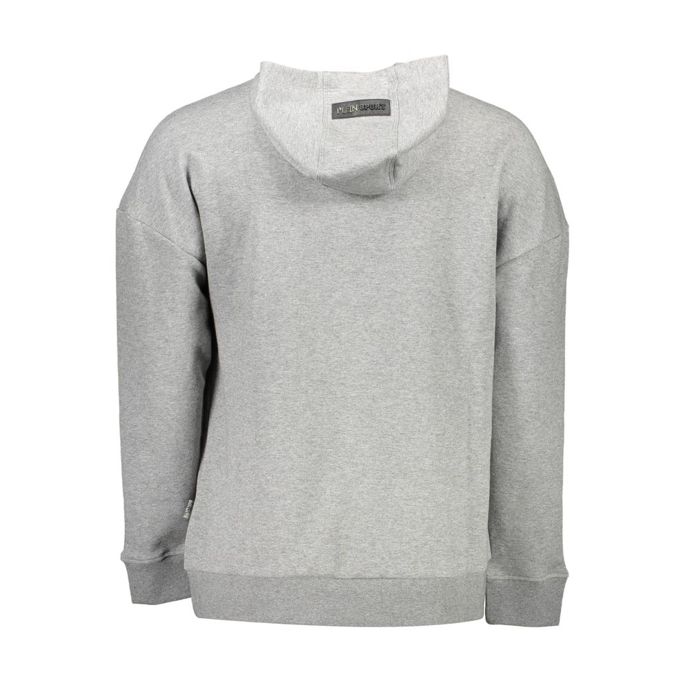 Plein Sport Gray Cotton Men Sweater Plein Sport