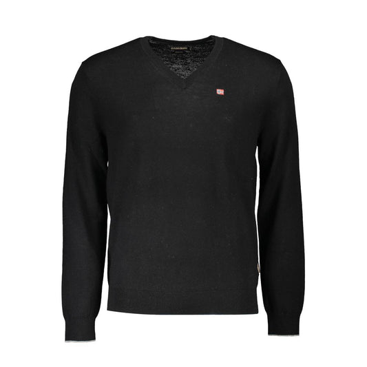 Napapijri Black Wool Men Sweater