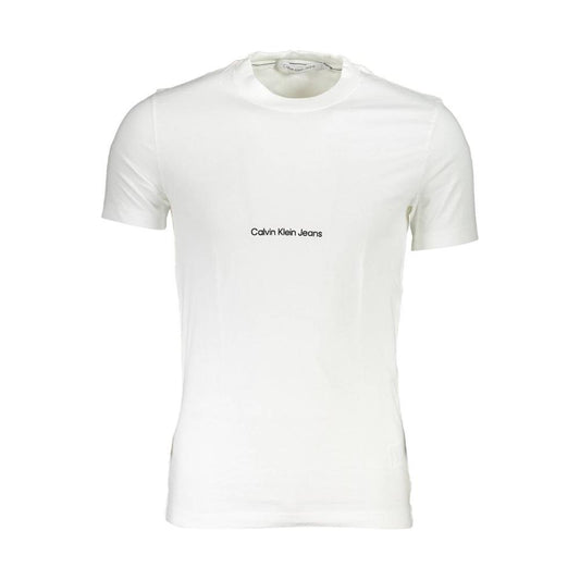 Calvin Klein White Cotton Men T-Shirt Calvin Klein