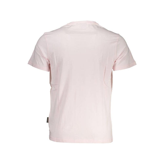 Napapijri Pink Cotton Men T-Shirt Napapijri