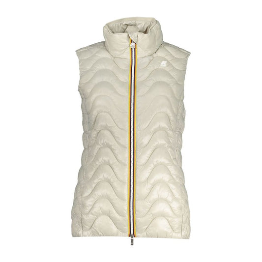 K-WAY Chic Sleeveless Zip Jacket with Contrast Details