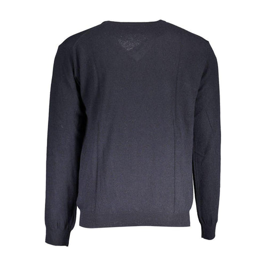 La Martina Blue Wool Men Sweater La Martina