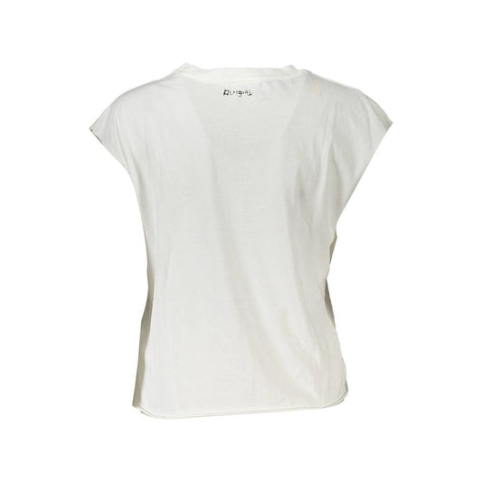 Desigual White Cotton Women T-Shirt Desigual