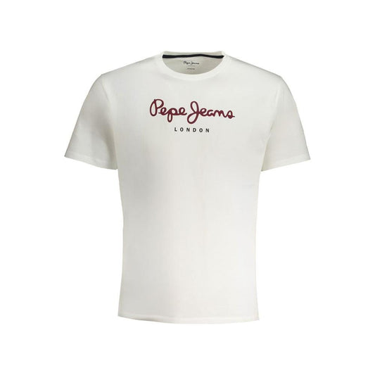 Pepe Jeans White Cotton T-Shirt Pepe Jeans