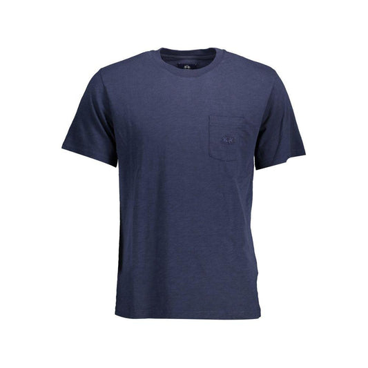 La Martina Blue Cotton Men T-Shirt