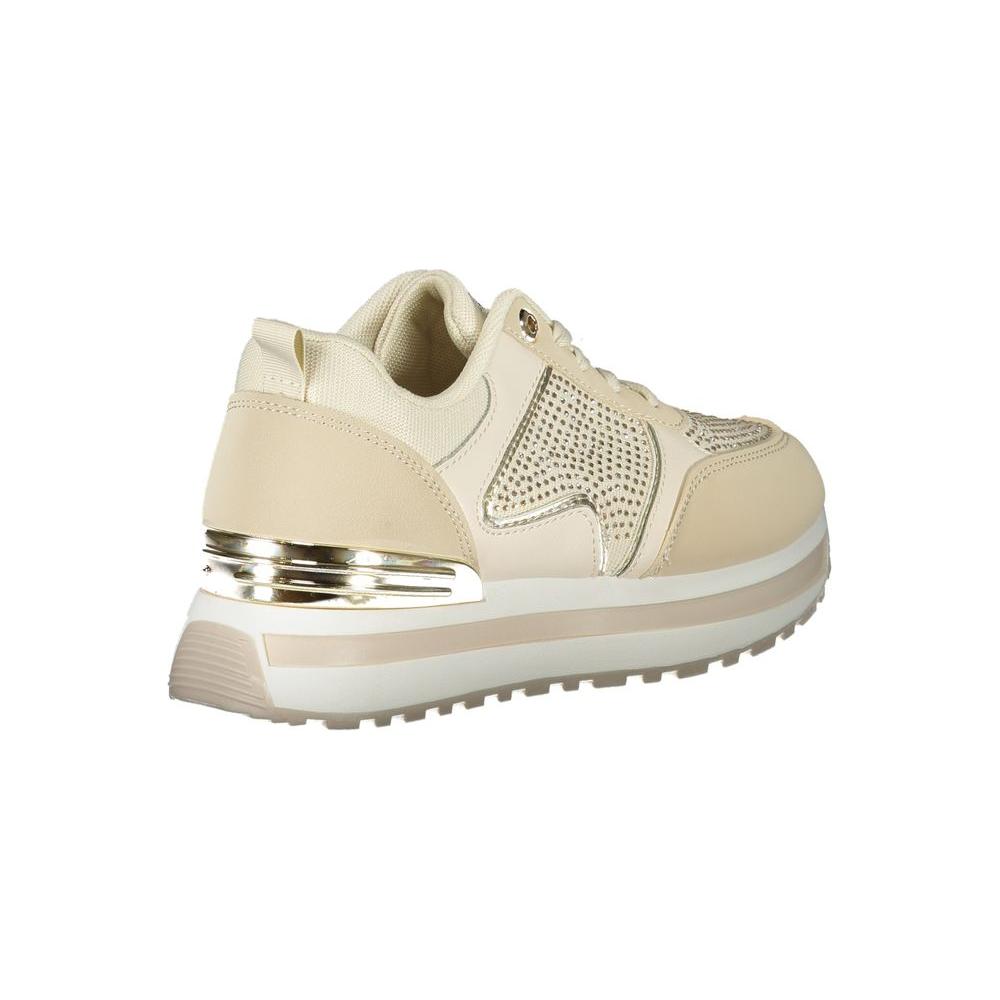 Laura Biagiotti Beige Polyester Women Sneaker Laura Biagiotti