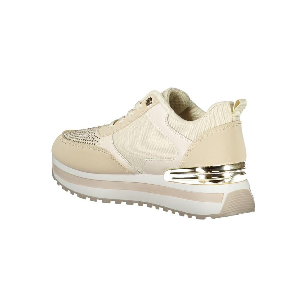 Laura Biagiotti Beige Polyester Women Sneaker Laura Biagiotti