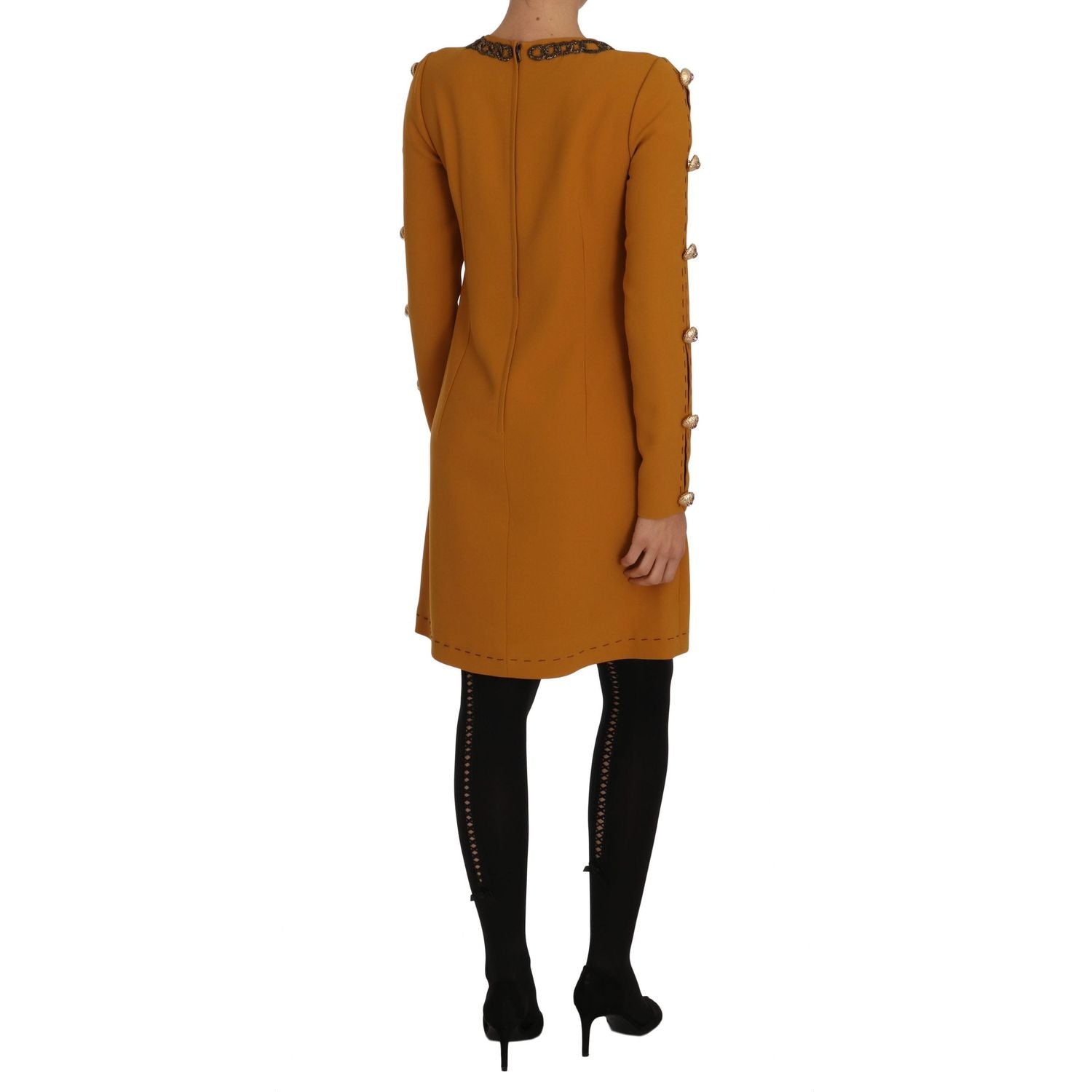 فستان قصير مزين بالكريستال من دولتشي آند غابانا - سحر فاخر